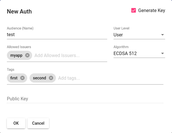 Create Auth Scheme