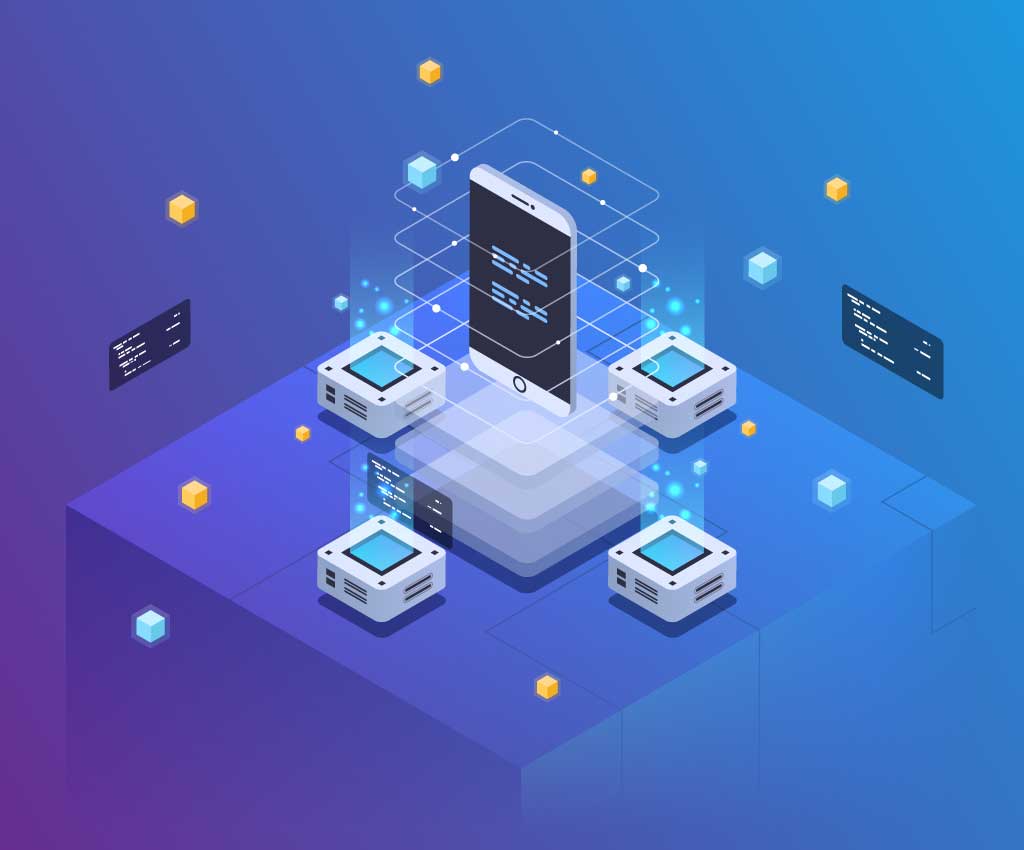 A game server cluster supports the code running on a gaming tablet